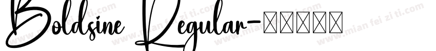 Boldsine Regular字体转换